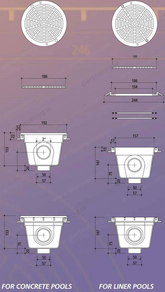 Донный слив Gemas 1 1/2" ВР решетка н/с (универсал) (04241T1SS)